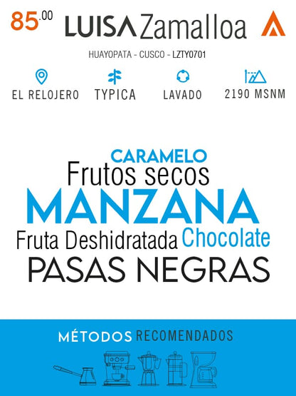 Café de Especialidad - Luisa Zamalloa
