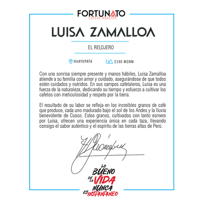 Café de Especialidad - Luisa Zamalloa