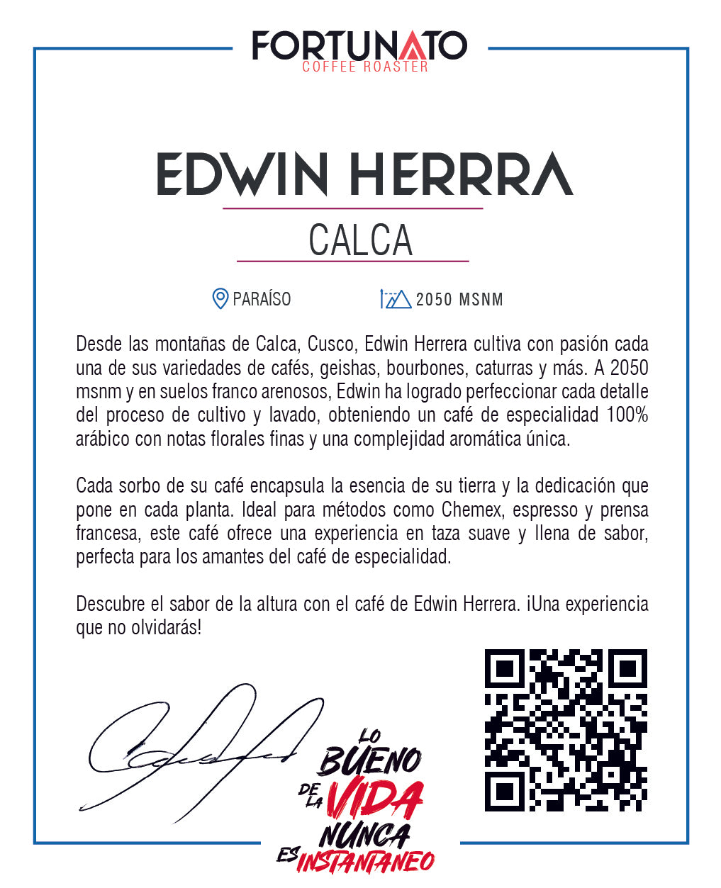 Café de Especialidad - Edwin Herrera
