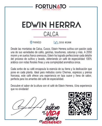 Café de Especialidad - Edwin Herrera