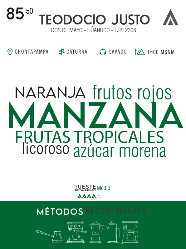 Café de especialidad - Teodocio Justo