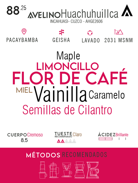 Café de Especialidad - Avelino Huachuhuillca